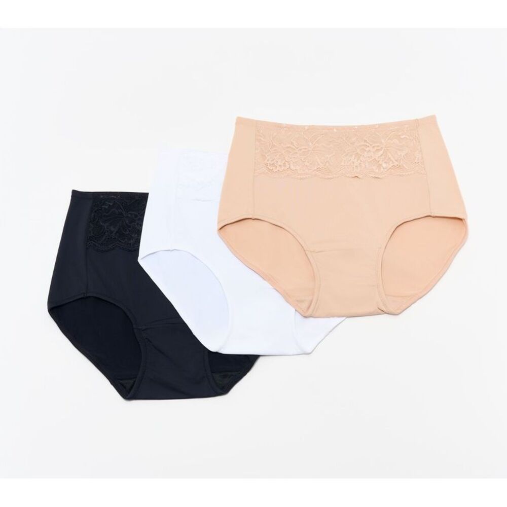 Gloria Vanderbilt Women's Panties Sz M Breezies Natural Multi-colored